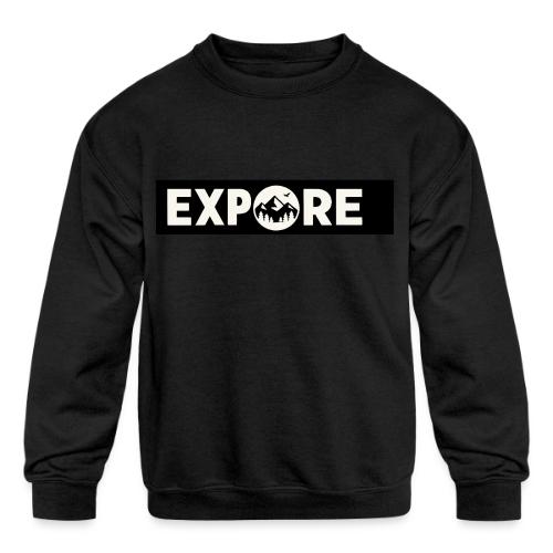 Adventure Oxygen Nature Mountain Forest Typography - Kids' Crewneck Sweatshirt