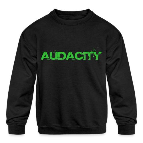 Green Audacity Logo - Kids' Crewneck Sweatshirt