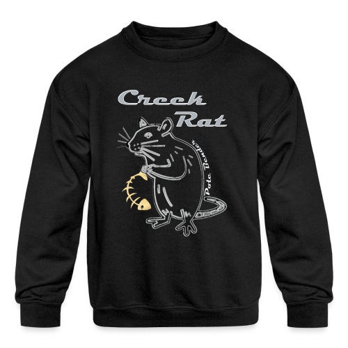 Final creekrat orangewhite fishbone - Kids' Crewneck Sweatshirt
