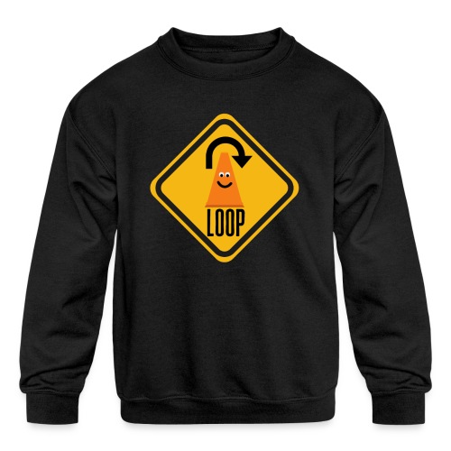 Coney’s Loop Sign - Kids' Crewneck Sweatshirt