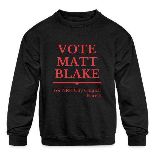 Vote Matt Blake, Res - Kids' Crewneck Sweatshirt