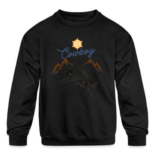 Wild West Cowboy Ride - Kids' Crewneck Sweatshirt