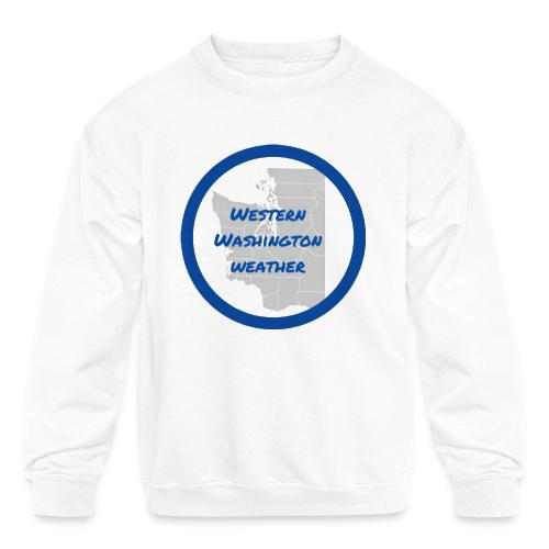 Western Washington Weather Logo - Kids' Crewneck Sweatshirt