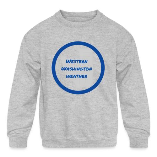 Western Washington Weather Logo - Kids' Crewneck Sweatshirt