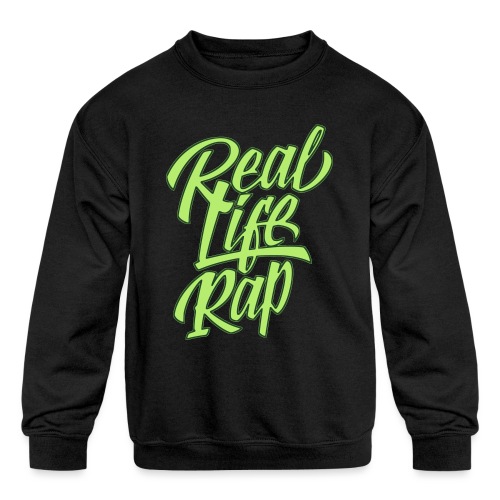 realliferap1_twocolor_rev - Kids' Crewneck Sweatshirt