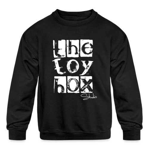The Toy box Studio - White Logo - Kids' Crewneck Sweatshirt