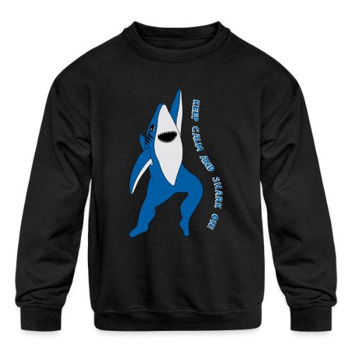 Dancing Shark - Keep Calm - Kids' Crewneck Sweatshirt