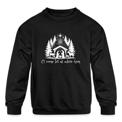 O come let us adore him - Kids' Crewneck Sweatshirt