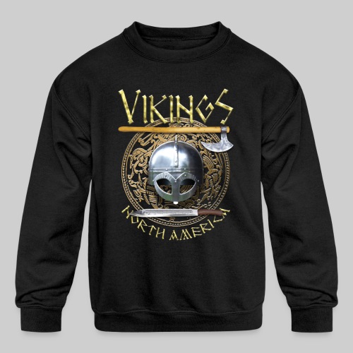 viking tshirt pocket art - Kids' Crewneck Sweatshirt