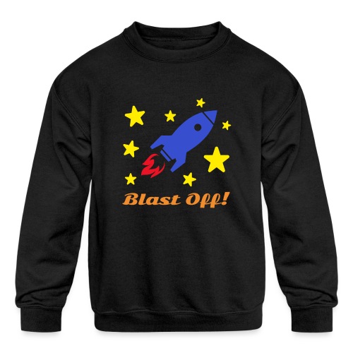 Blast Off - Kids' Crewneck Sweatshirt