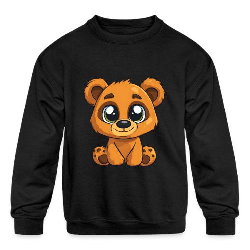 Smiling Sitting Baby Bear - Kids' Crewneck Sweatshirt