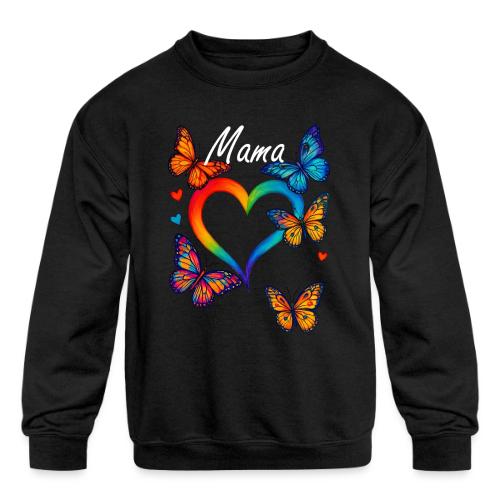 Mama Heart Personalized Kids’ Names gift - Kids' Crewneck Sweatshirt