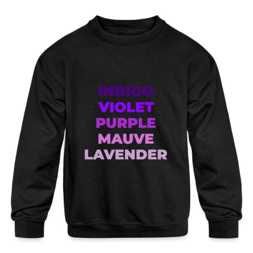 Shades of Purple - Kids' Crewneck Sweatshirt