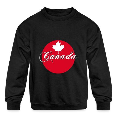 Canada in red and white - Kids' Crewneck Sweatshirt