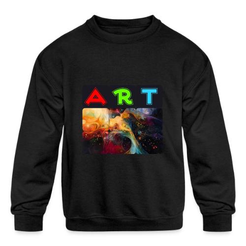 Waves of Art - Kids' Crewneck Sweatshirt