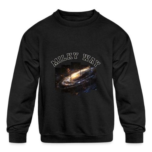 Milky way galaxy - Kids' Crewneck Sweatshirt