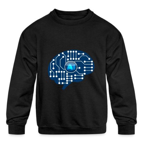 AI: Mind Wired - Kids' Crewneck Sweatshirt