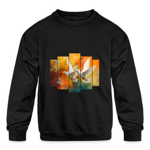 Wings of Peace - Kids' Crewneck Sweatshirt
