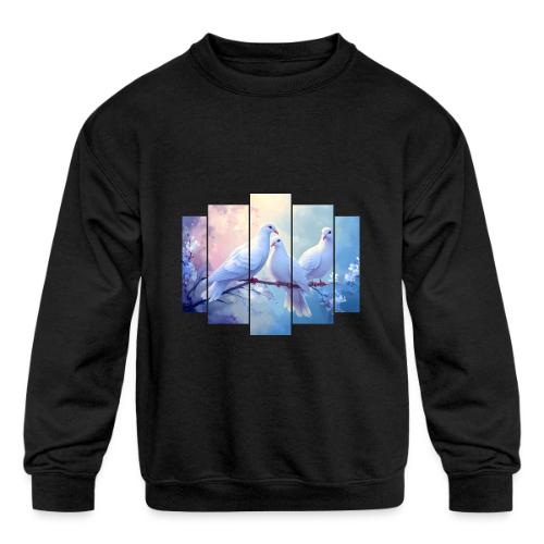 Symbols of Peace and Serenity - Kids' Crewneck Sweatshirt