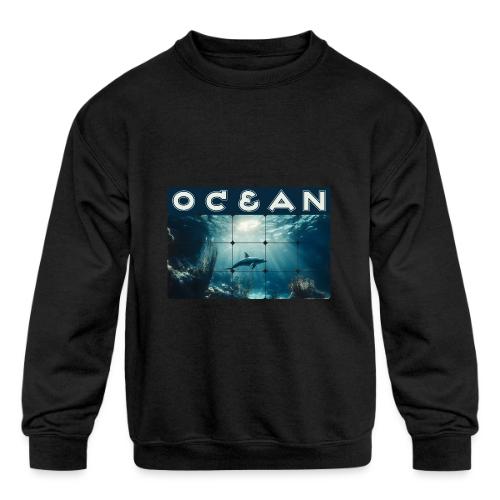 Ocean: Dolphin’s Serenity - Kids' Crewneck Sweatshirt