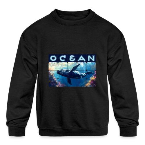 Ocean: Majestic Deep - Kids' Crewneck Sweatshirt