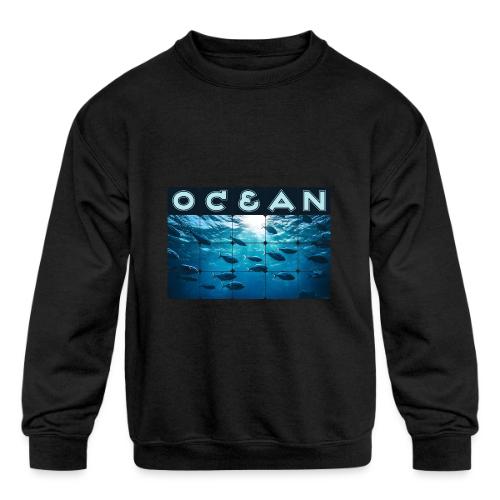 Ocean: Silver Tide - Kids' Crewneck Sweatshirt