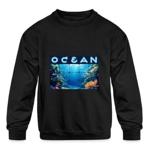 Ocean: Tropical Drift - Kids' Crewneck Sweatshirt