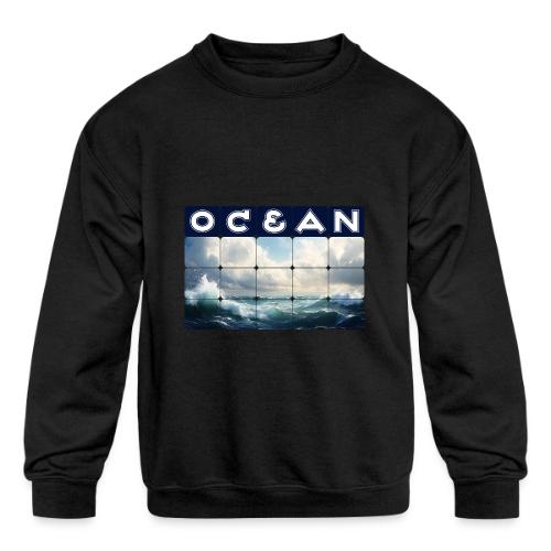 Ocean: Waves of Fury - Kids' Crewneck Sweatshirt