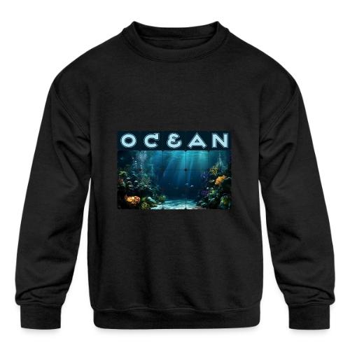 Ocean: Rainbow Reef Life - Kids' Crewneck Sweatshirt