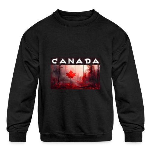Canada Nature Vibes - Kids' Crewneck Sweatshirt