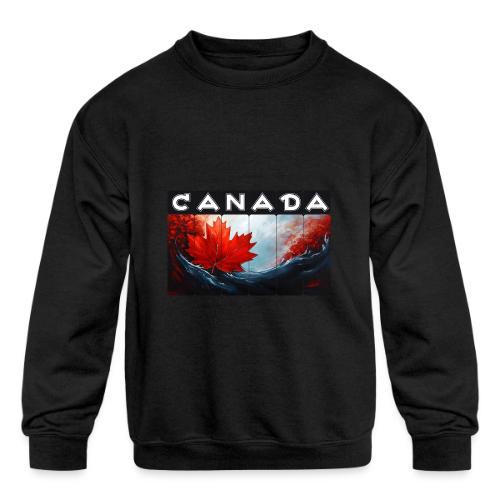 Canada Icon in Color - Kids' Crewneck Sweatshirt