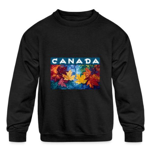 Canada in Brushstrokes - Kids' Crewneck Sweatshirt