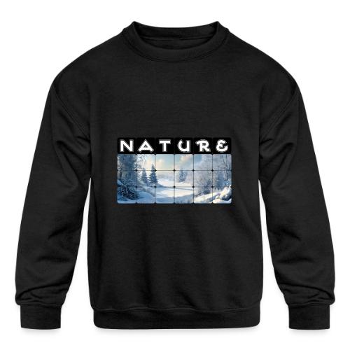 Nature: Frozen Horizon - Kids' Crewneck Sweatshirt