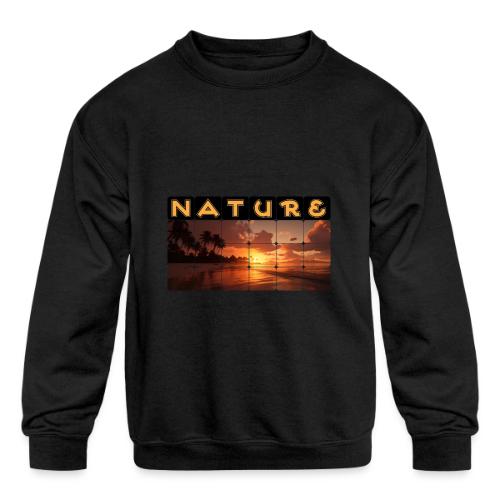 Nature: Sunset Serenity - Kids' Crewneck Sweatshirt