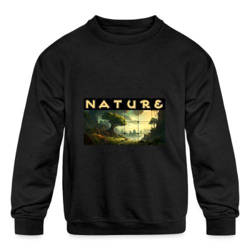 Whispers of Green Peaks - Kids' Crewneck Sweatshirt