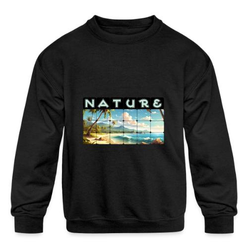 Nature: Sun-Kissed Shore - Kids' Crewneck Sweatshirt