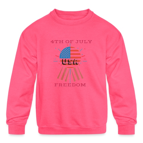 4th of July Freedom - Kids' Crewneck Sweatshirt