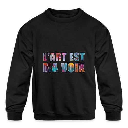Art is my voice - Kids' Crewneck Sweatshirt