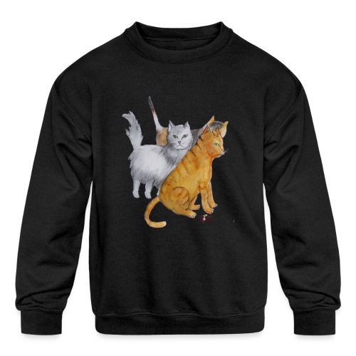 Paris Street Cats - Kids' Crewneck Sweatshirt