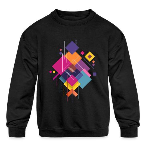 Vibrant Geometry - Kids' Crewneck Sweatshirt