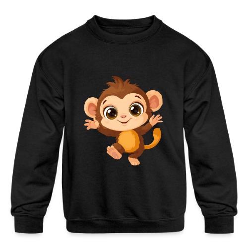 Dancing Baby Monkey Joyful - Kids' Crewneck Sweatshirt