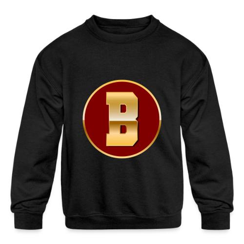 Letter B – Capital Varsity Alphabet Monogram - Kids' Crewneck Sweatshirt