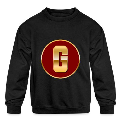 Letter G – Capital Varsity Alphabet Monogram - Kids' Crewneck Sweatshirt