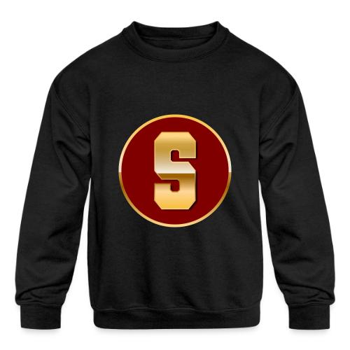 Letter S – Capital Varsity Alphabet Monogram - Kids' Crewneck Sweatshirt