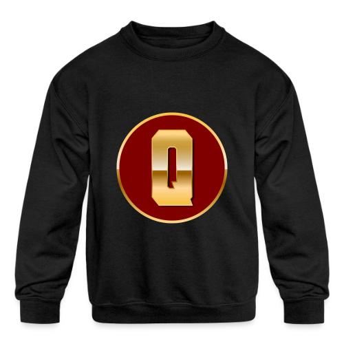 Letter Q – Capital Varsity Alphabet Monogram - Kids' Crewneck Sweatshirt
