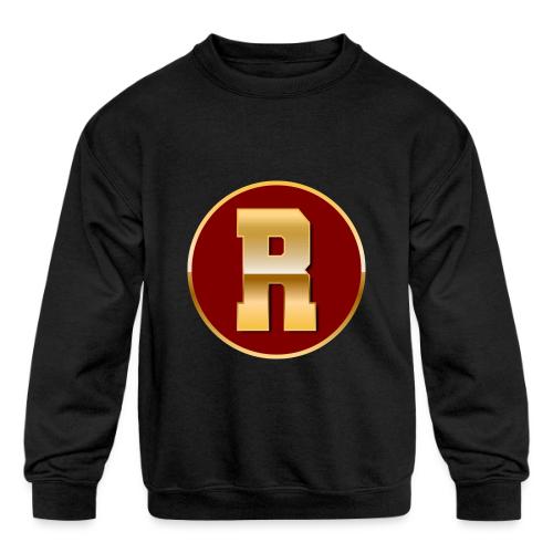 Letter R – Capital Varsity Alphabet Monogram - Kids' Crewneck Sweatshirt