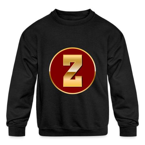 Letter Z – Capital Varsity Alphabet Monogram - Kids' Crewneck Sweatshirt