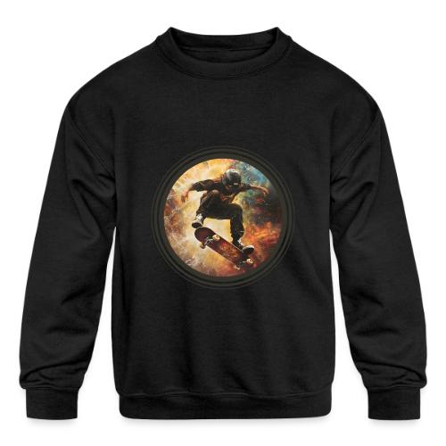 Skateboarding Flow - Kids' Crewneck Sweatshirt