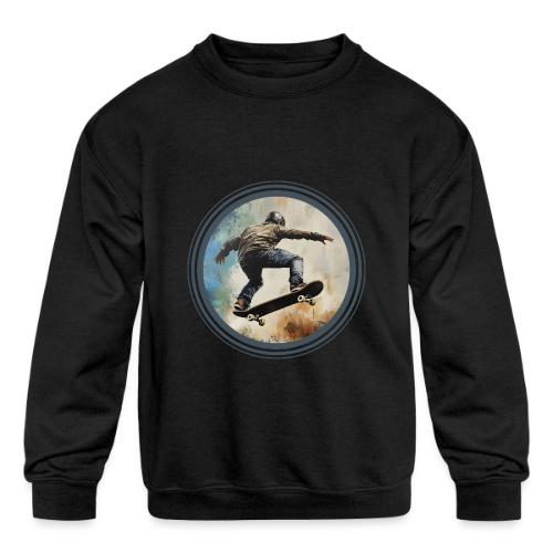 Skateboarding Energy - Kids' Crewneck Sweatshirt