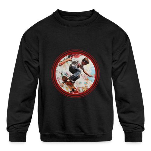 Skateboarding is Life - Kids' Crewneck Sweatshirt